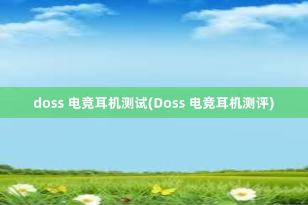 doss 电竞耳机测试(Doss 电竞耳机测评)