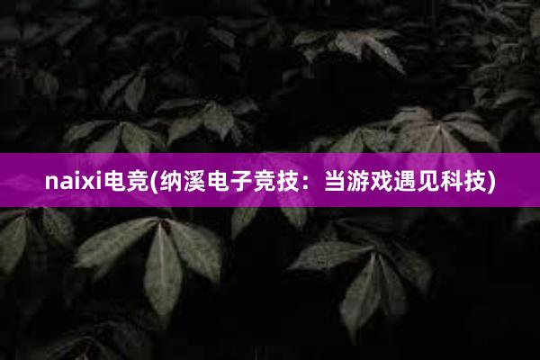 naixi电竞(纳溪电子竞技：当游戏遇见科技)