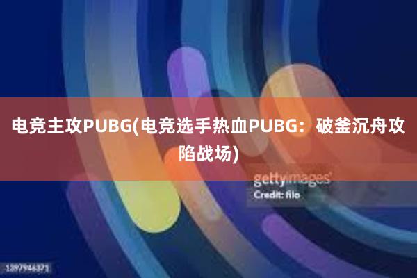 电竞主攻PUBG(电竞选手热血PUBG：破釜沉舟攻陷战场)