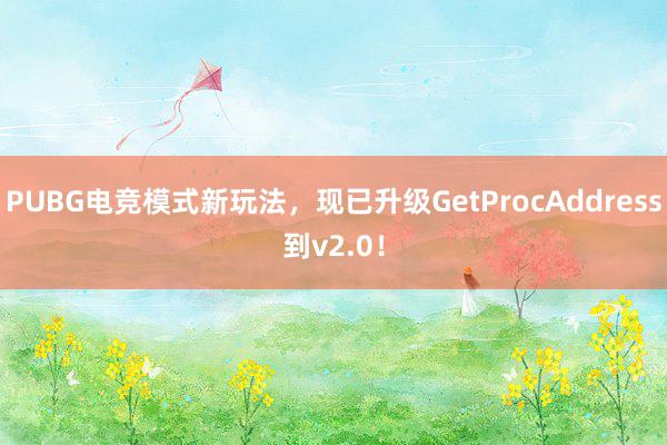 PUBG电竞模式新玩法，现已升级GetProcAddress到v2.0！