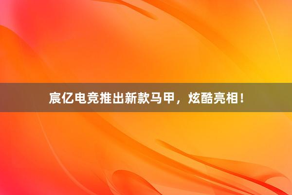 宸亿电竞推出新款马甲，炫酷亮相！