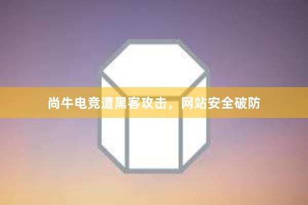 尚牛电竞遭黑客攻击，网站安全破防