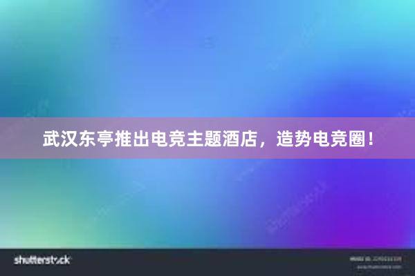 武汉东亭推出电竞主题酒店，造势电竞圈！