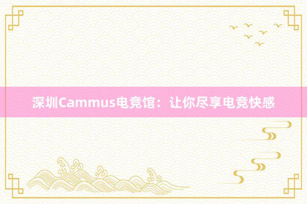 深圳Cammus电竞馆：让你尽享电竞快感